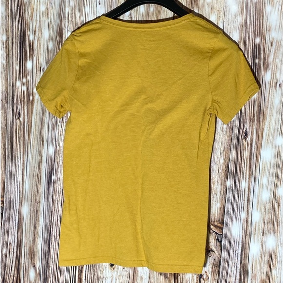 Lot Of 2 Time And Tru V-Neck Tees Small Burnt Orange & Gold Mustard - Picture 12 of 15